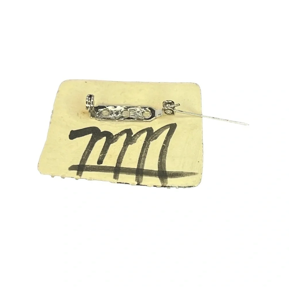 Handmade Glazed Ceramic Pin